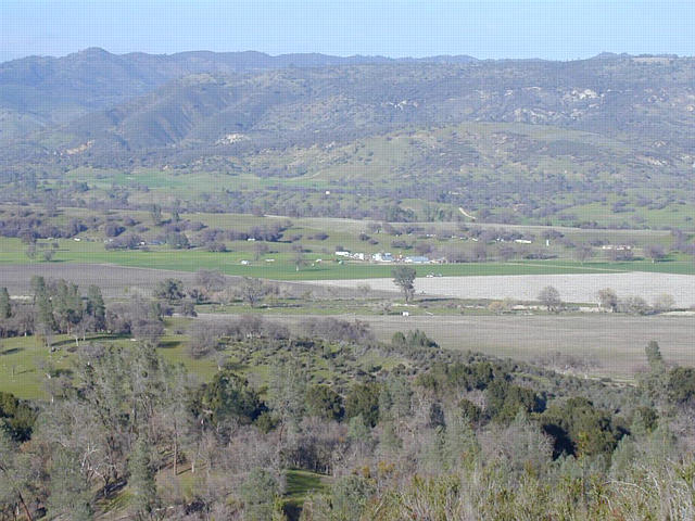 Looking down on Parkfield