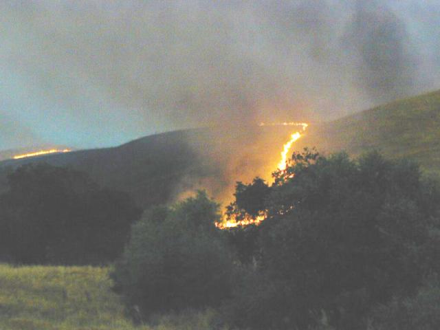 Brush fire off Cross Country Road