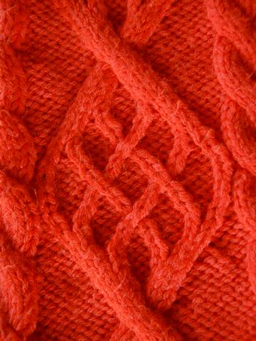 Jeff's Red Vest, cable
detail